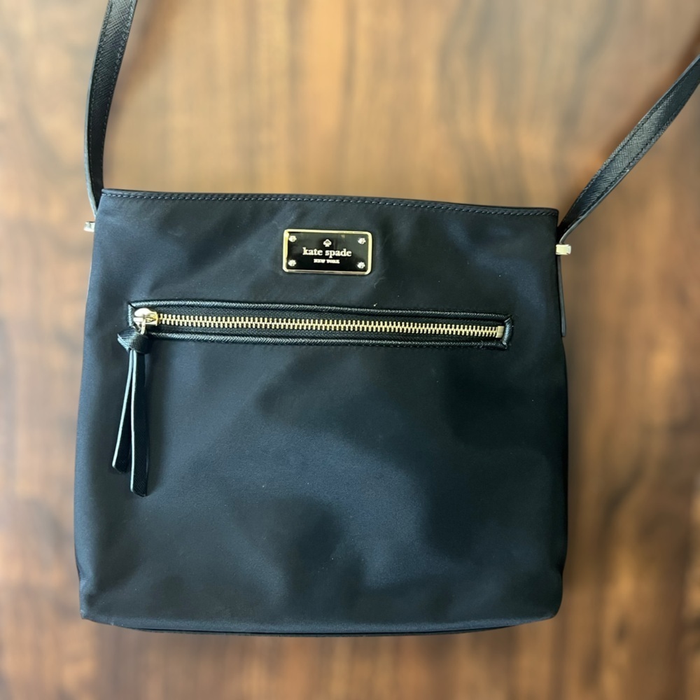 Kate Spade Dessi Wilson Road Nylon Crossbody Bag Handbag Purse Black - Picture 3 of 13